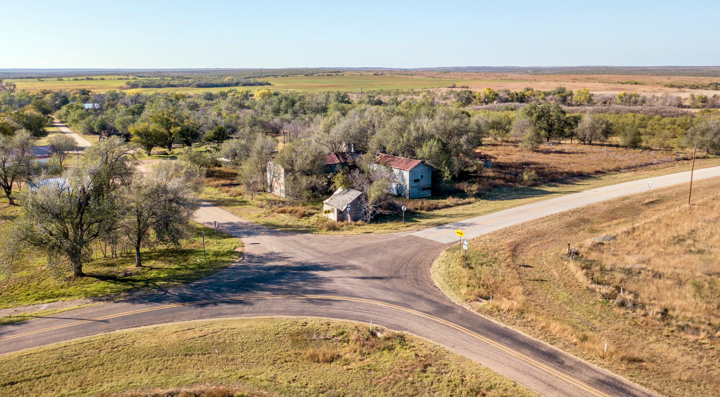 Dumont Gin Aerial — Dumont, King County, Texas