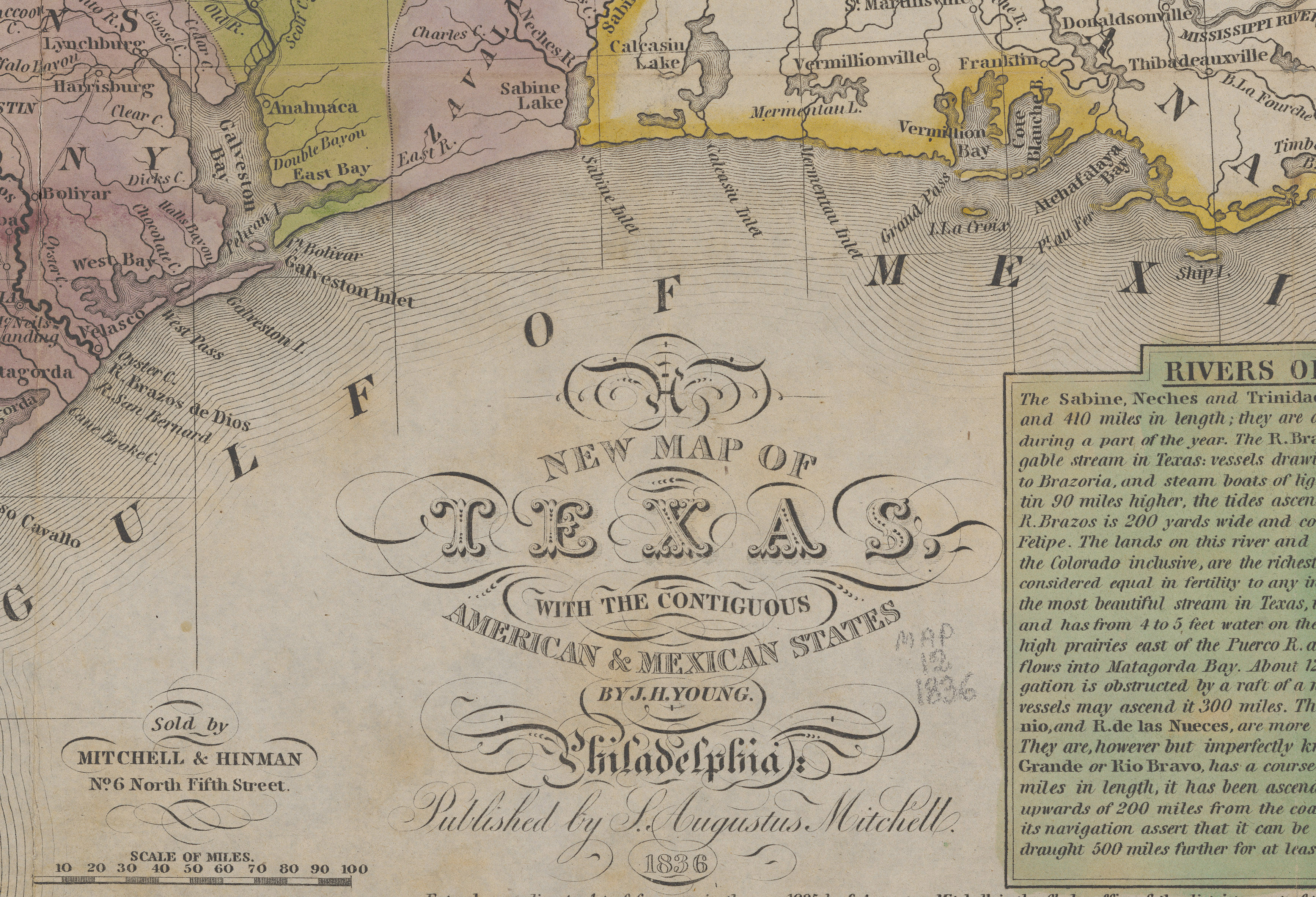 Land Grant Map of Texas (1836)