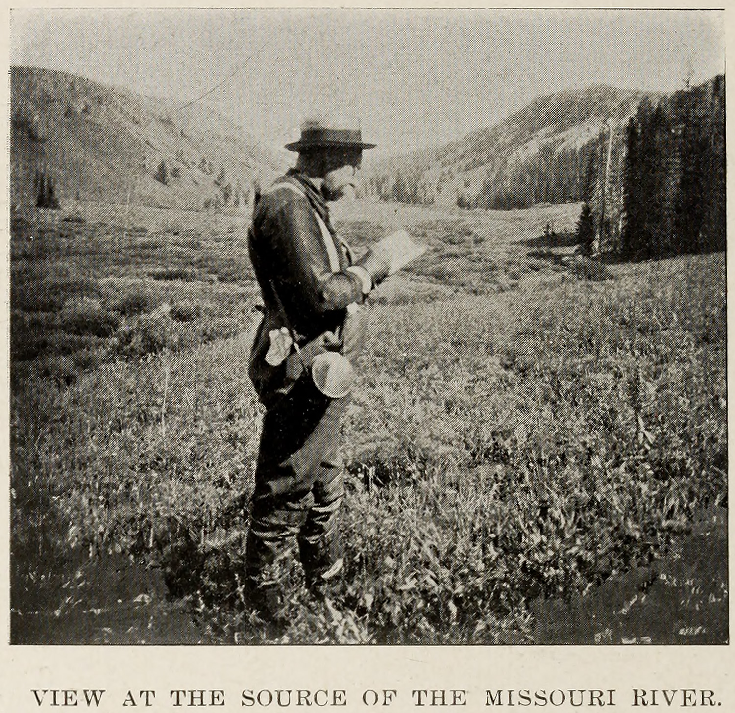Photograph of Brower at the Hole in the Mountains